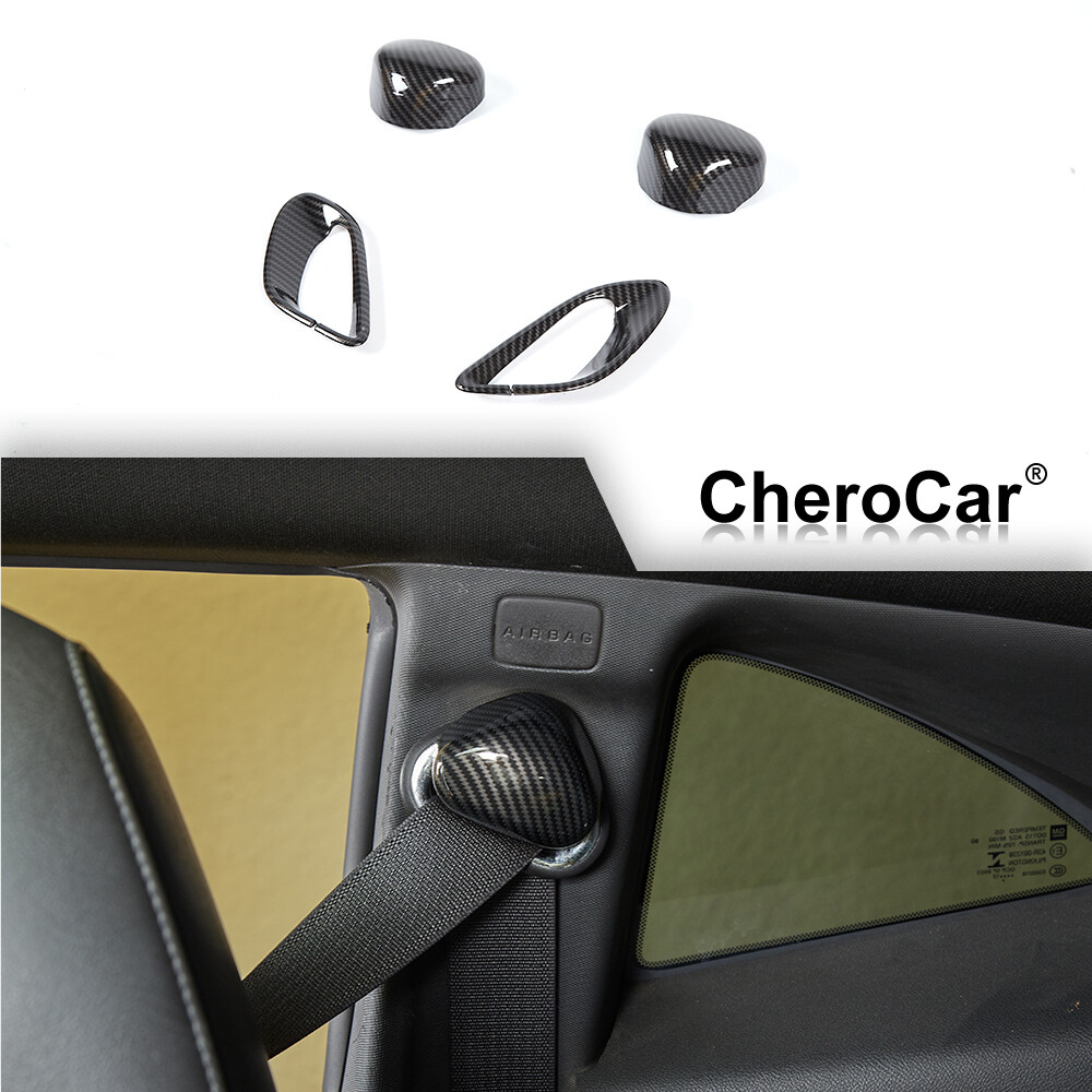 Carbon Fiber Seat Belt Buckle Cover Decoration Trim For Chevrolet Camaro 2010-15