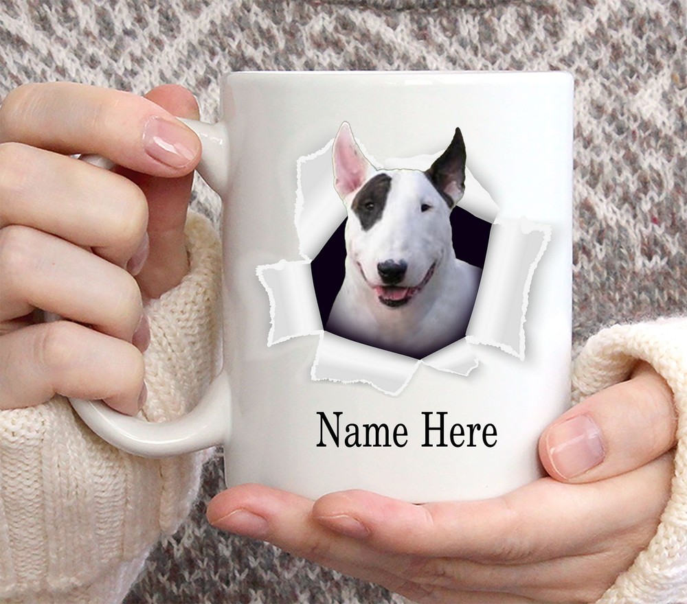 Funny Personalized Bull Terrier Custom Name Coffee Mug 11oz Bull Terrier Mug