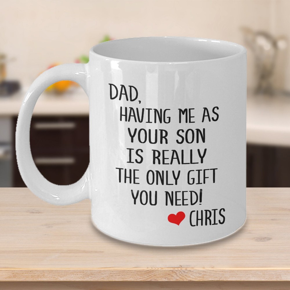 Father's Day Personalized Gift From Son Funny Dad Mug From Son Customized Cup Fo