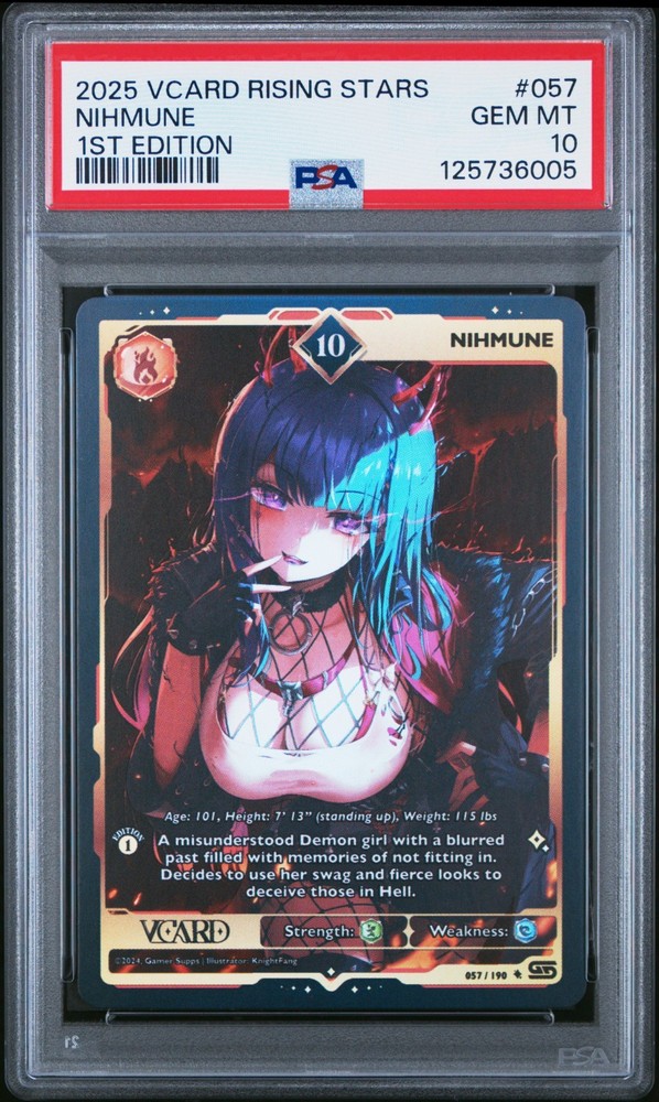 PSA 10 Numi Nihmune Vcard TCG Rising Stars V Card GamerSupps 10 1st Edition