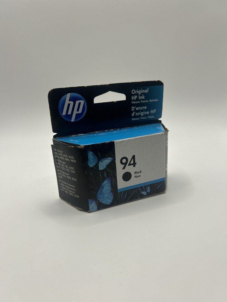 Genuine HP 94 Black Ink Cartridge C8765WN Exp 6/2022 OEM Retail Box Free Ship