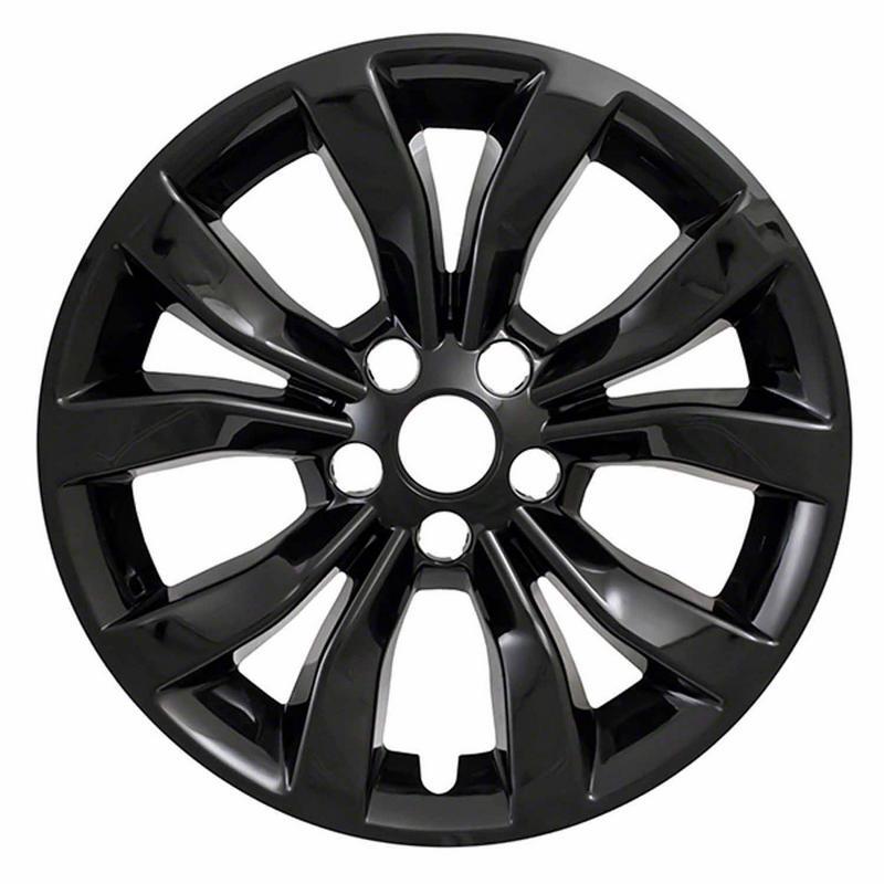 17-Inch Gloss Black 10-Spoke Wheel Covers Set of 4 for Alloy Wheels