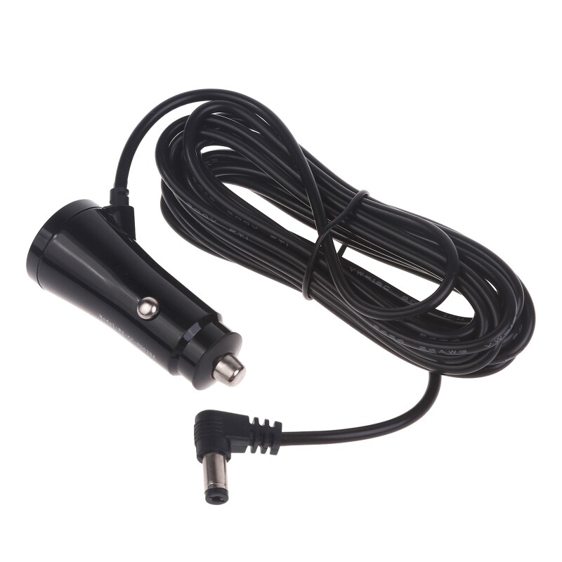 Dual USB Car Charger with DC5.5x2.1mm Cable for Phones Tablets DVRs