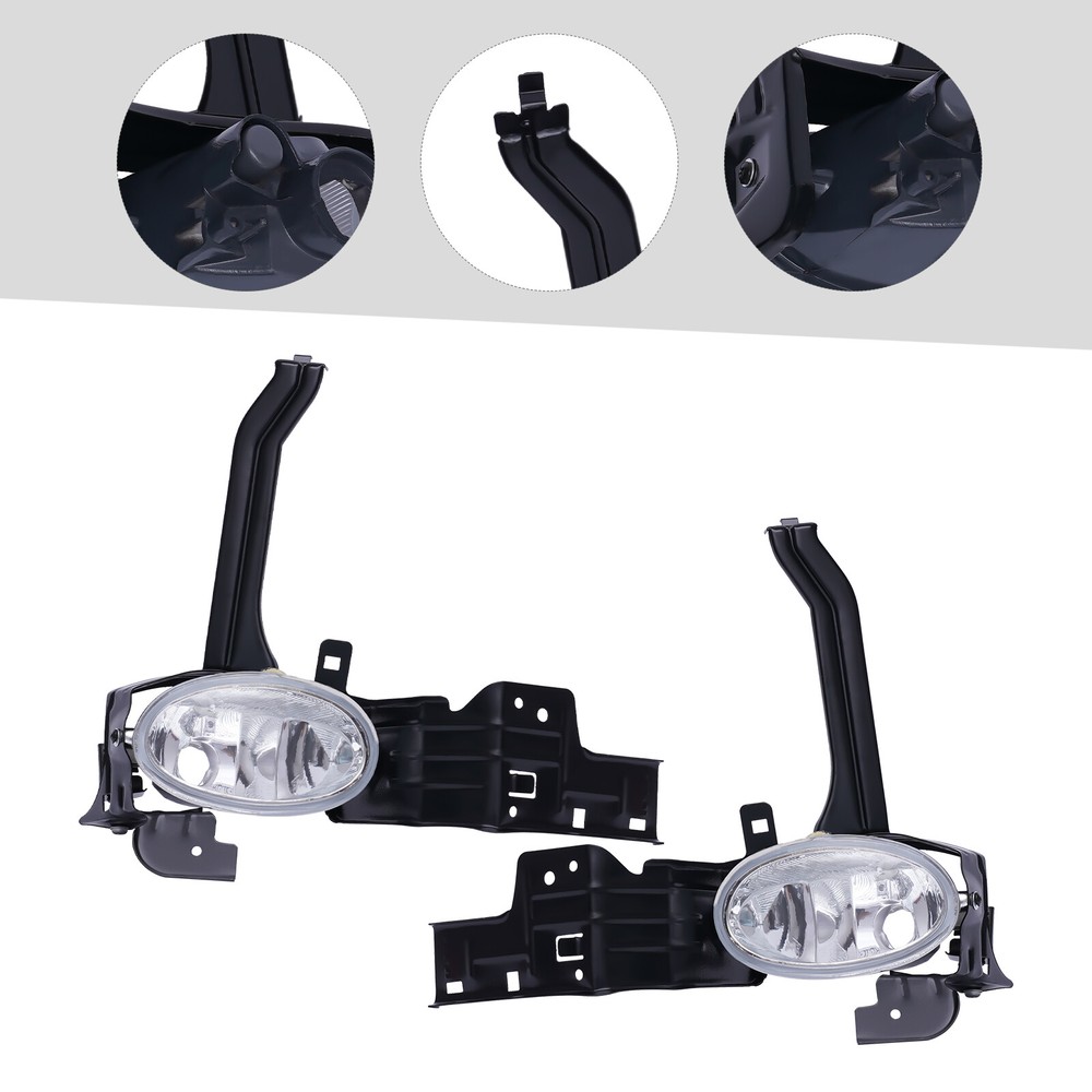 Pair For 2008 2009 2010 Honda Accord EX EX-L Clear Lens Fog Lights Driving Lamps