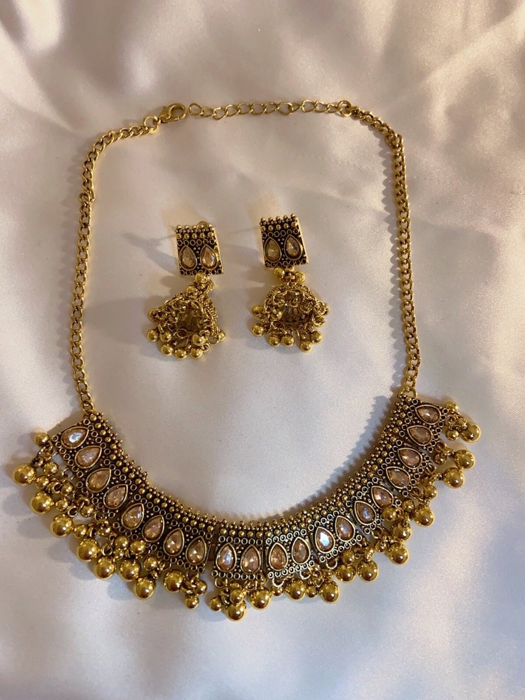 Gold Plated Necklace Jewelry Set For Women Good For Christmas and New Years Gift-image