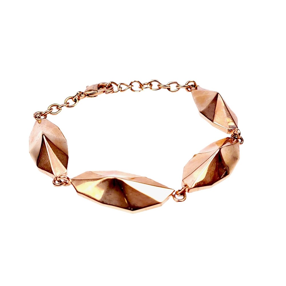 Arrosa Bronze Studded Brass Bangle Bracelet for Women 18cm