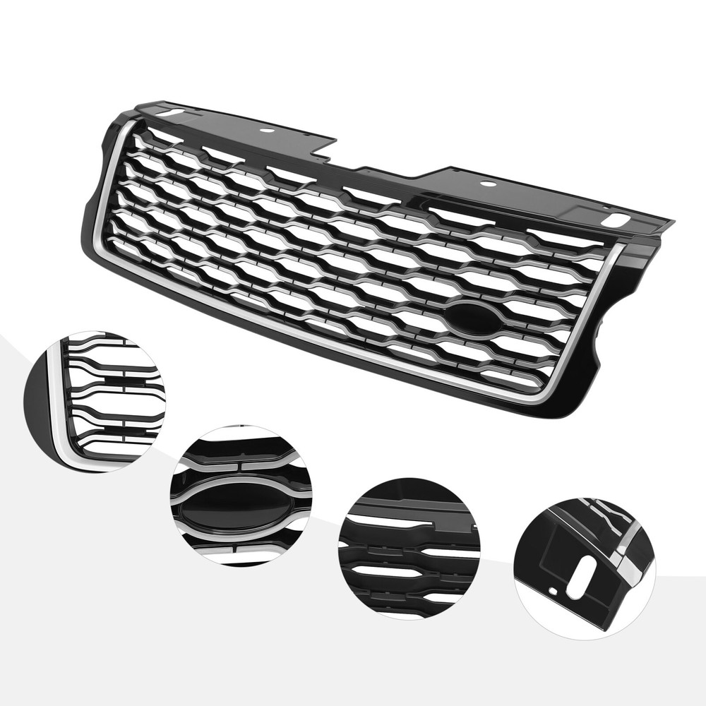 For 2013-2017 Land Rover Range Rover Front Bumper Upper Grille Black Trim Grill