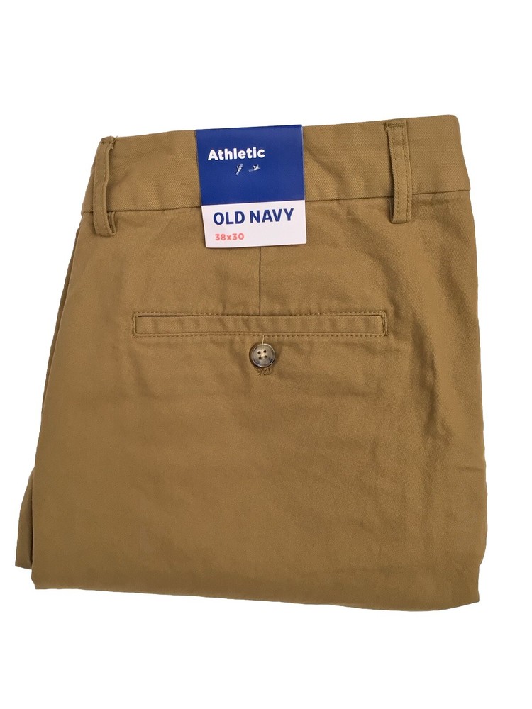 Old Navy Athletic Built-In Flex Chino Pants Doe A Deer Men’s Size 38 X 30 NEW