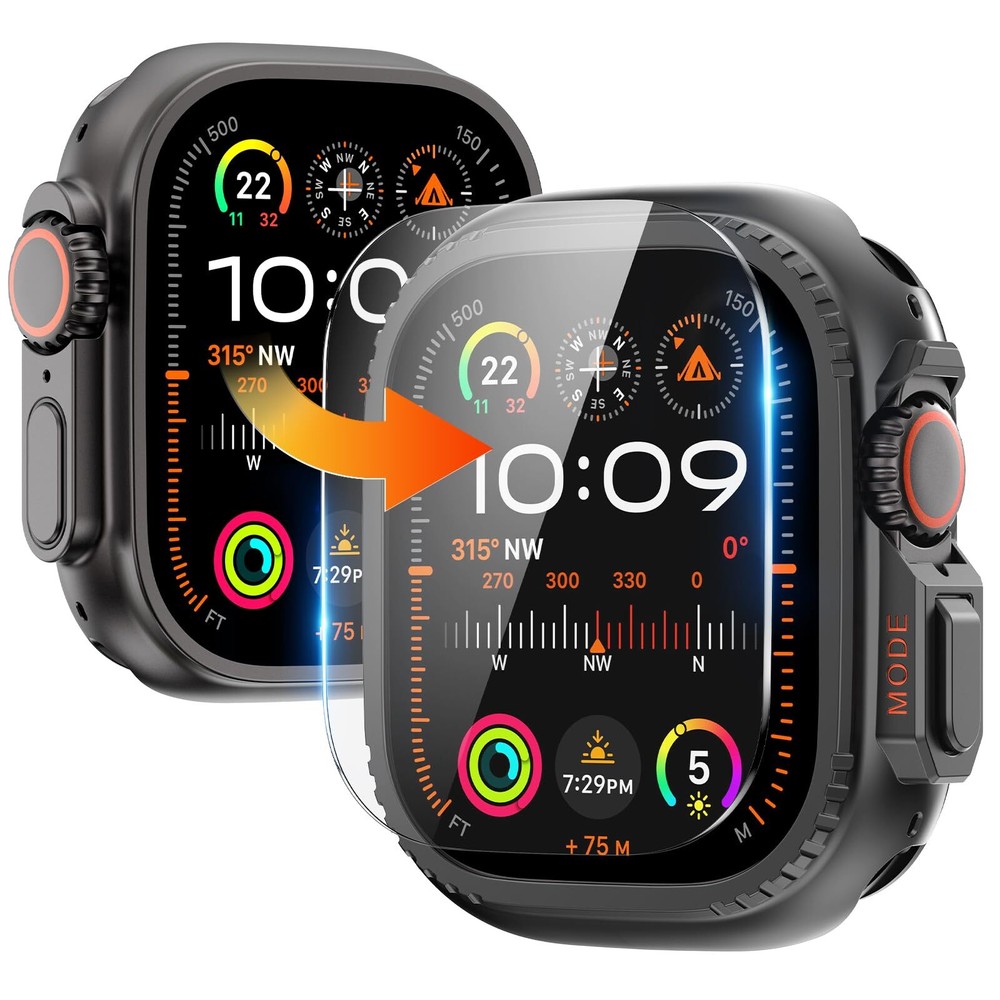 Goton Metal Case Compatible for Apple Watch Ultra 2 2024 Ultra Screen Protector