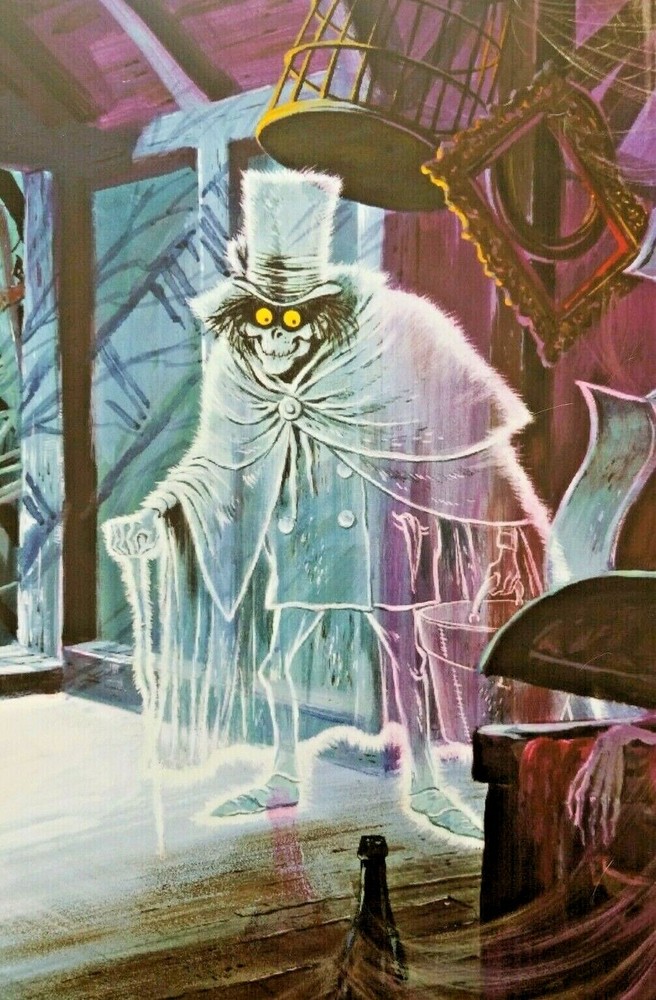 Haunted Mansion Poster Print 13x19 Matte Hatbox Ghost Art - Customizable