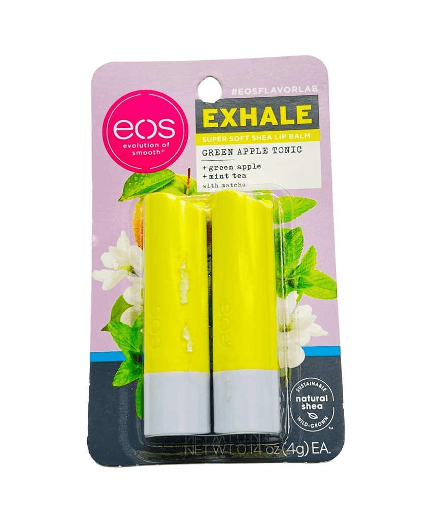 EOS  Lip Balm Exhale Green Apple Tonic Mint Tea Matcha Flavor Therapy