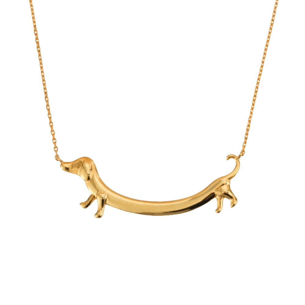 Boys Girls Animal Pet Dachshund Dog Pendant Necklace Alloy Animal Pendant