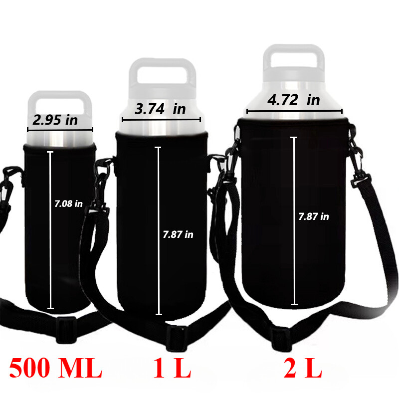 2PCS Insulated Sleeve Carry Bag for Yeti Ramblers 18/36/64oz Bottles with Handle