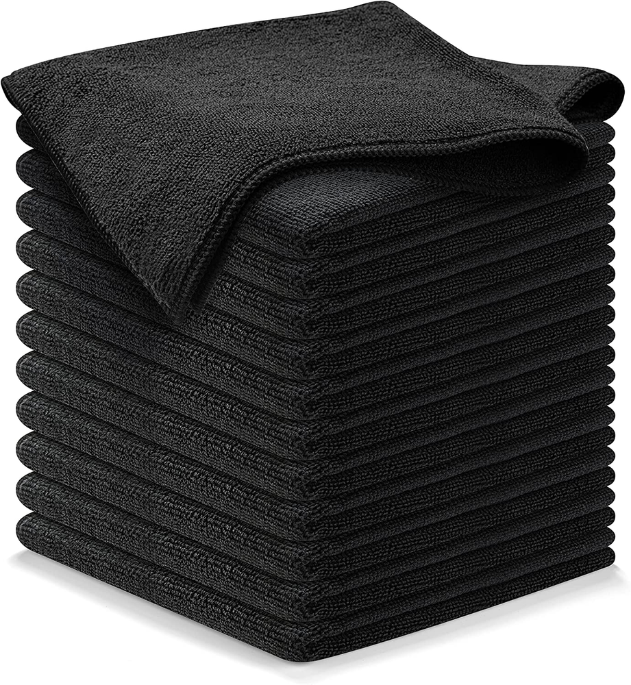 12Pcs 12.5x12.5 Inch Durable Microfiber Cleaning Cloths - 1200 Washes