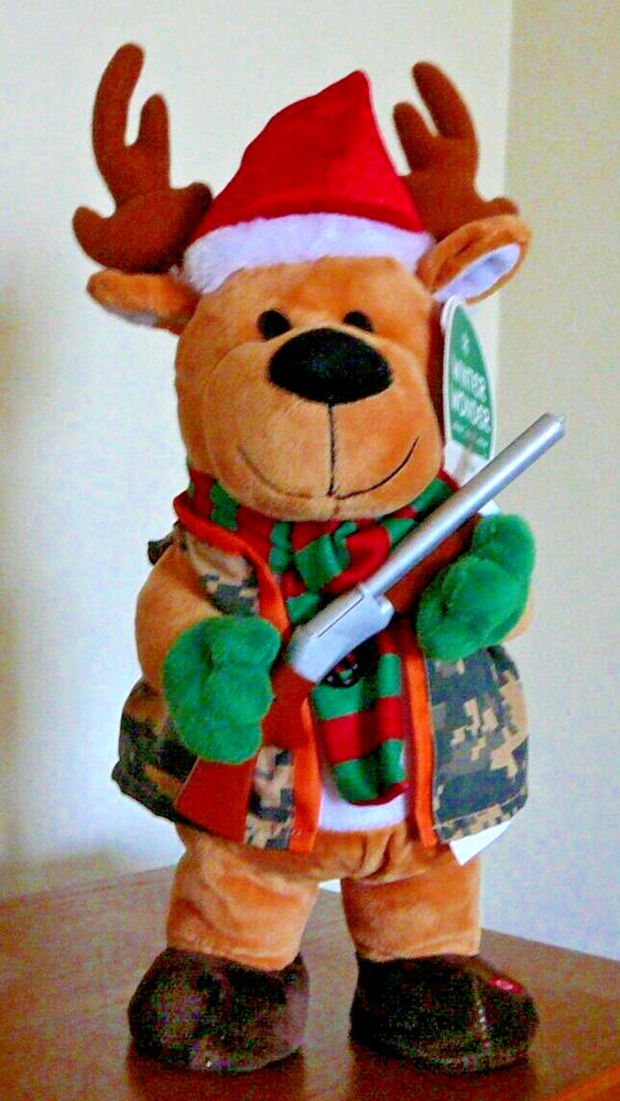 WINTER WONDER LANE DANCING & SINGING REINDEER WITH RIFLE 13