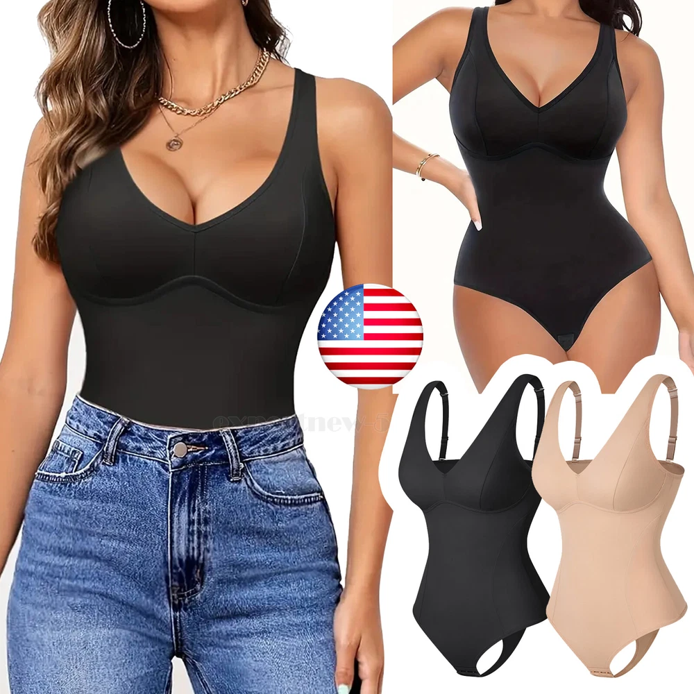 Colombian Fajas Reductoras Jumpsuit with Built-In Bra Full Body Shaper