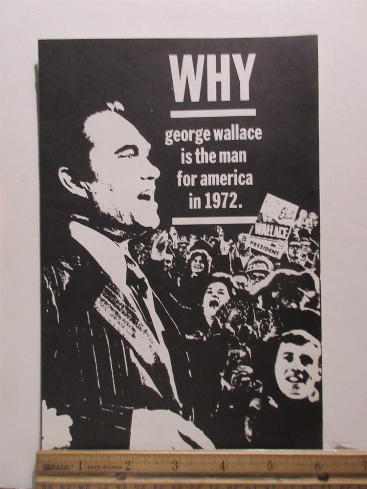George Wallace 1972 President Campaign Brochure Rare Trifold coupon attached-image