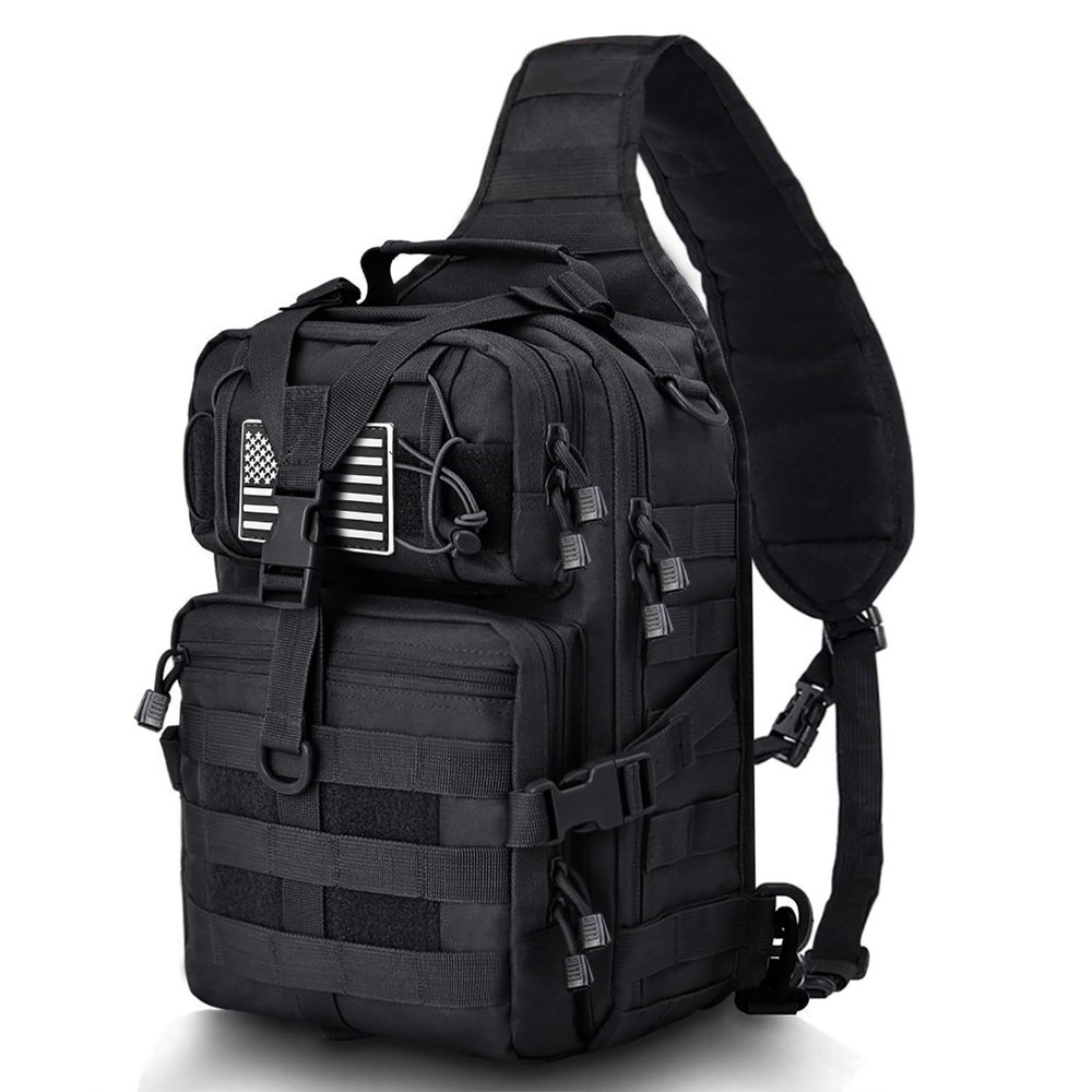 Tactical MOLLE Sling Bag Military Rover Shoulder Backpack EDC Assault Pack