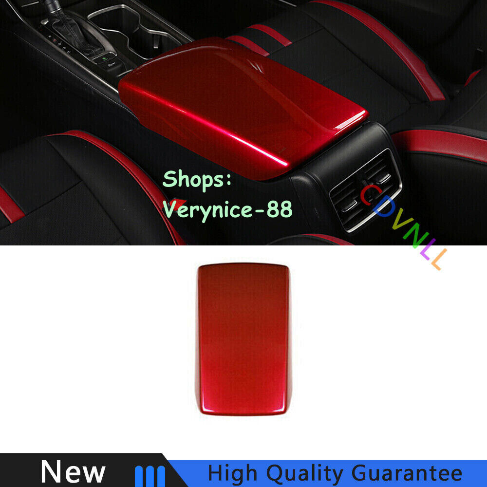 For Honda Accord 10th 18-2022 Bright Red Central Console Storage Box Cover Trim