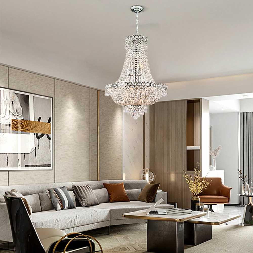 Elegant Luxury Crystal Chandelier Lamp Hallway/Living Room Pendant Light Fixture