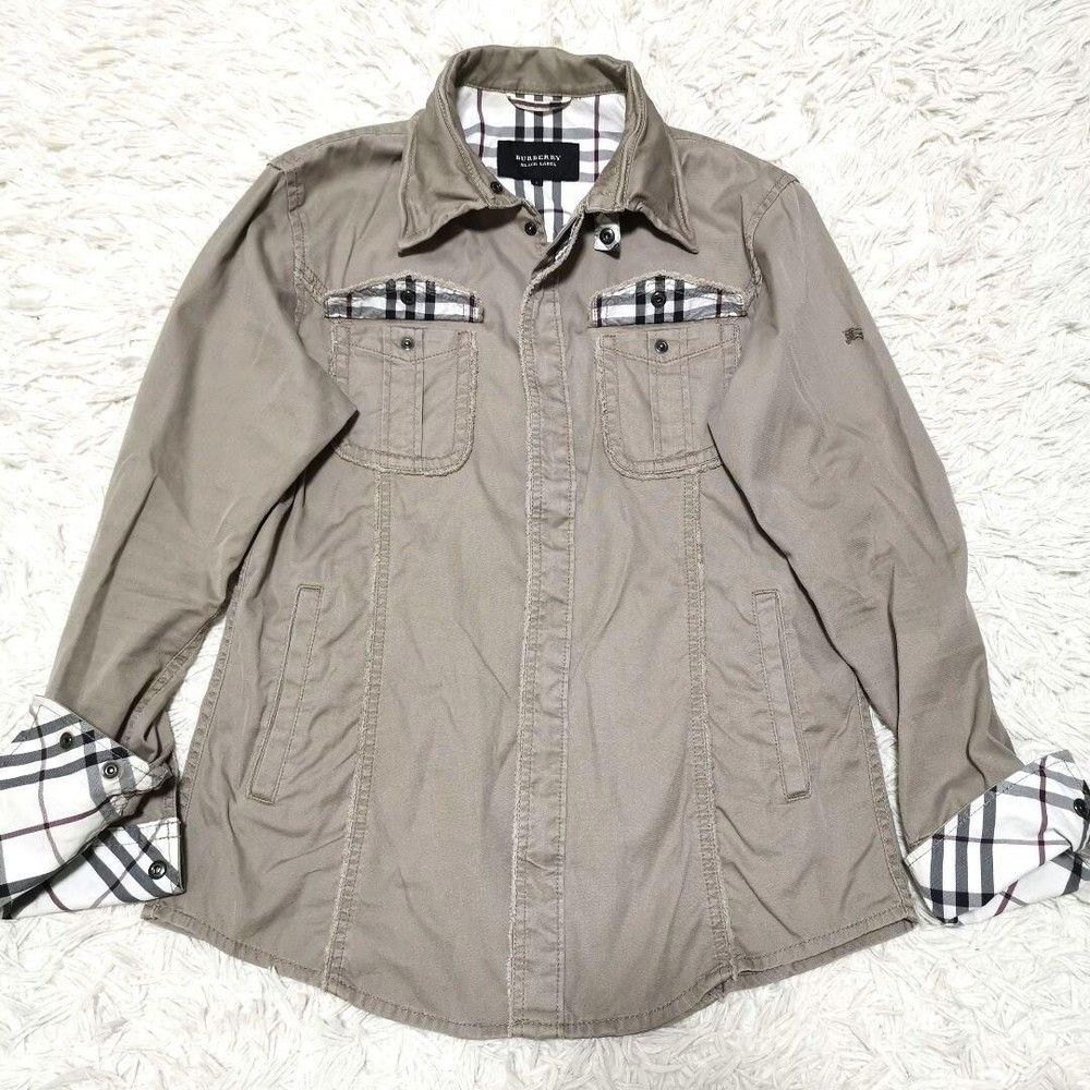 Burberry black label Military Jacket Outerwear Long sleeve Beige Men Size L Used