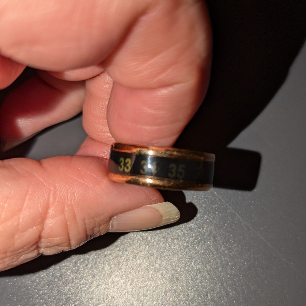 Thermochromic Titanium Steel Couple Ring Size 9 Color-Changing Smart Jewelry