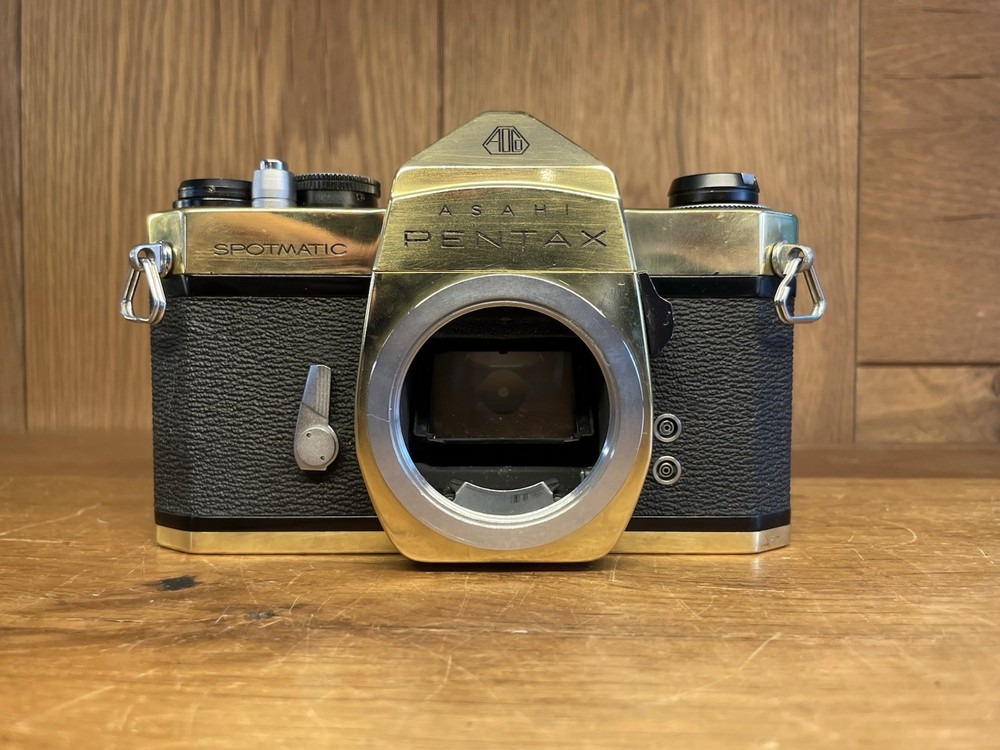 *Polished Glossy Gold : CLA'd* Pentax Spotmatic SP Film Camera Body From Japan