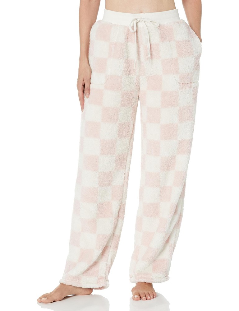 P.J. Salvage Womens Fluffy Cozy Pajama Pants in Pink Clay