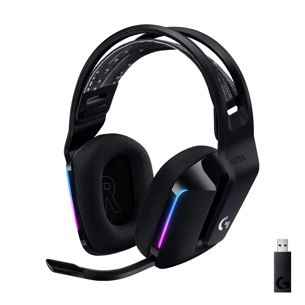 Logitech G733 Lightspeed Wireless Gaming Headset Suspension Headband RGB mic