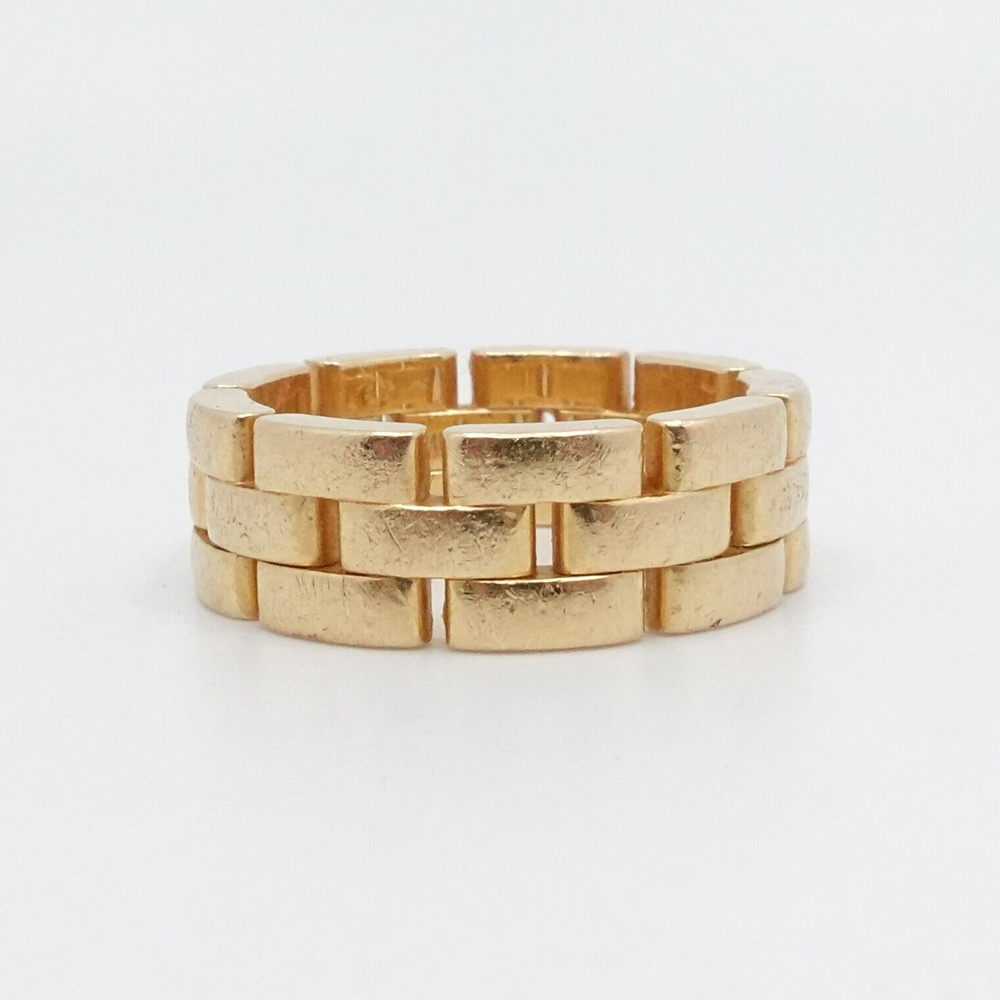 Cartier 18K Yellow Gold  Maillon Panthere 7.5mm Band Ring - Size 58 US 8.25