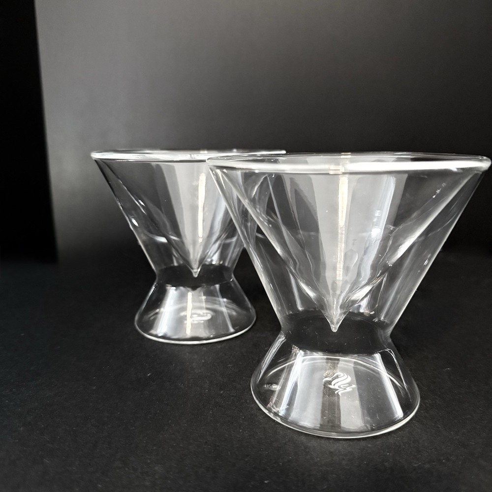 Double Wall Insulated Dragon Stemless Martini Glass Set of 2