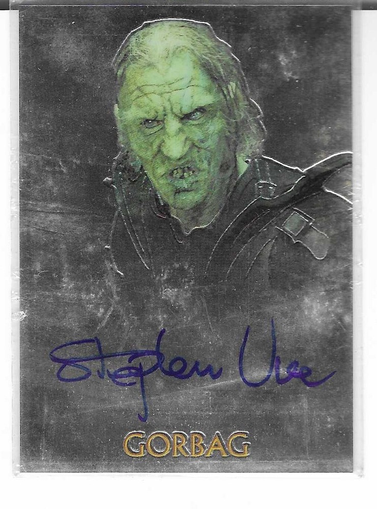 2004 topps chrome lord of the rings stephen ure autograph