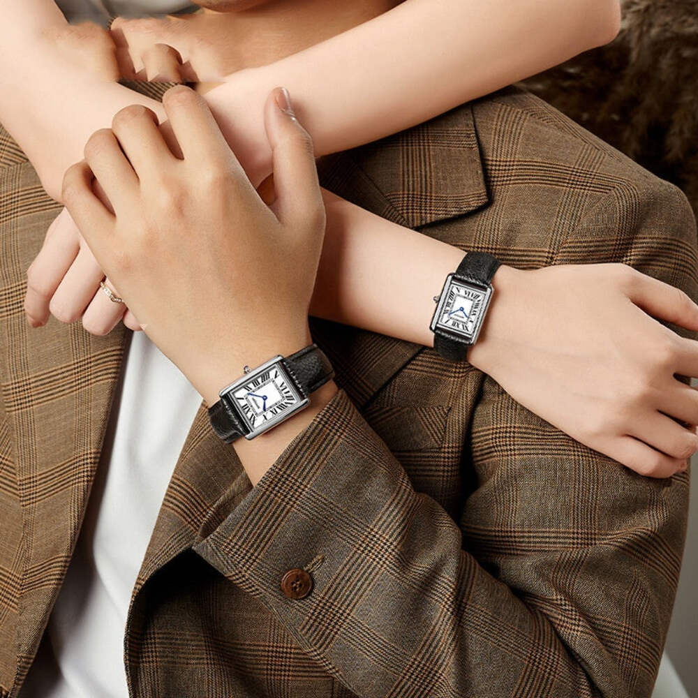 Couple Fashion Waterproof Watch with Leather & Steel Band Options