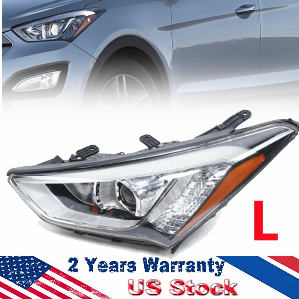 For 2013 2014 2015 2016 Hyundai Santa Fe Headlight Headlamp Left Driver Side LH