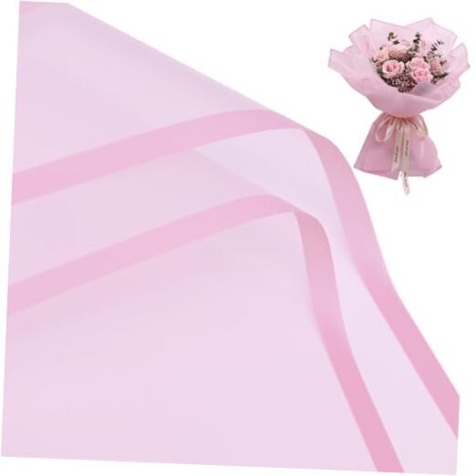 20 Sheets Flower Wrapping Paper, Florist Bouquet DIY Craft Fresh Flower Pink