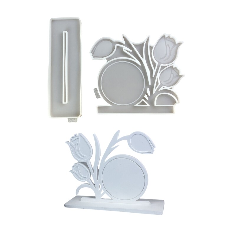 Functional Epoxy Resin Flower Frame Mold for Creative Home Decor