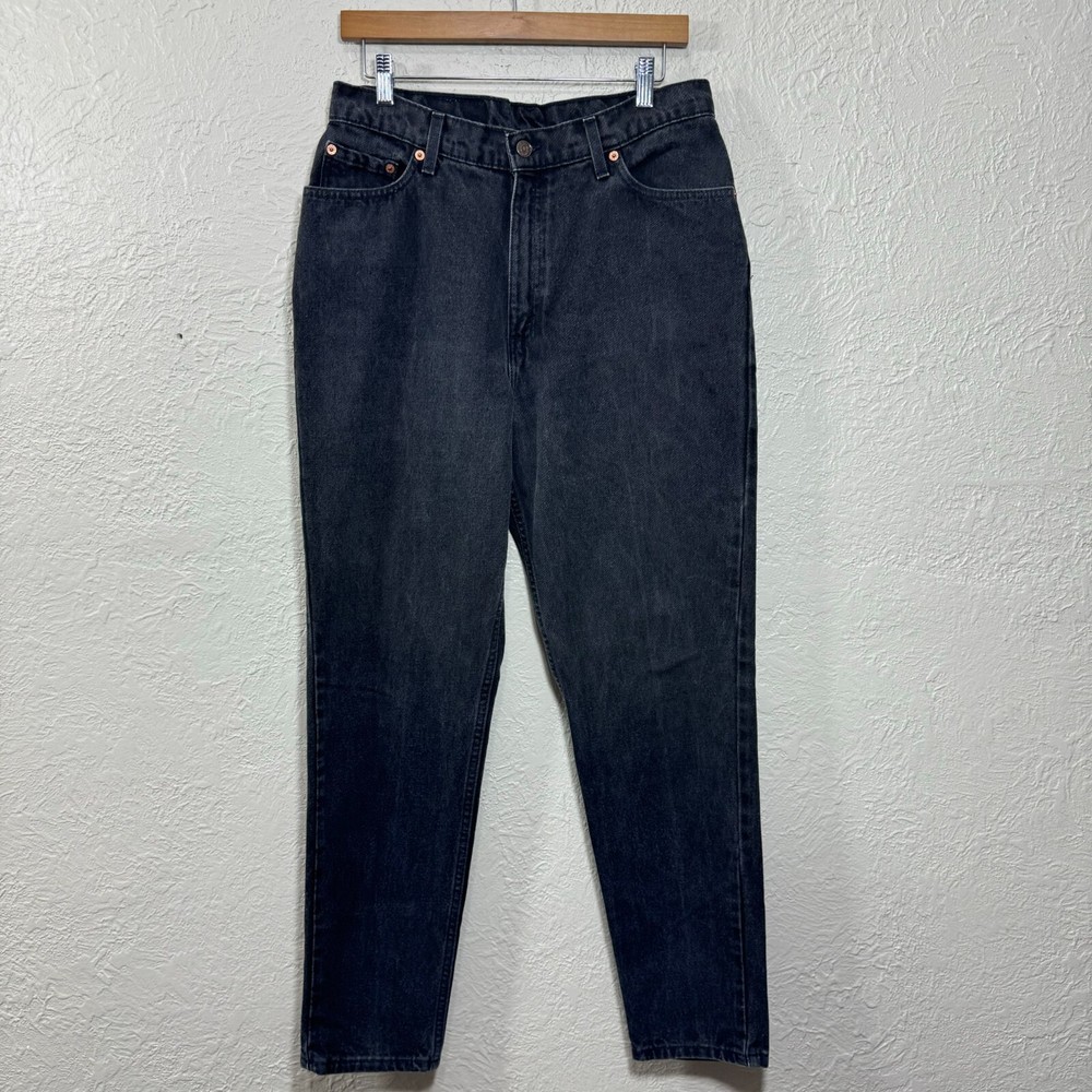 Levis 512 Jeans Womens 30x30 Tapered Faded Black Gray Vintage USA Made 90s Y2K