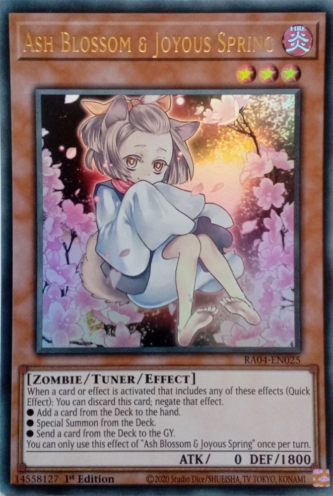 RA04-EN025 ASH BLOSSOM & JOYOUS SPRING ULTRA RARE 1ST EDITION YuGiOh CARD