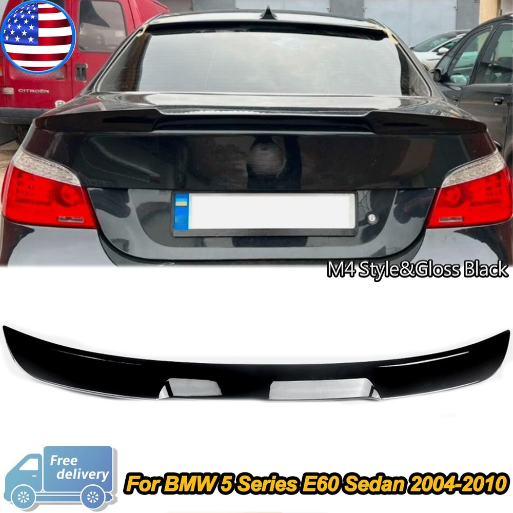 Gloss Black M4 Style Rear Trunk Spoiler Wing For BMW 5Series E60 Sedan 2004-2010