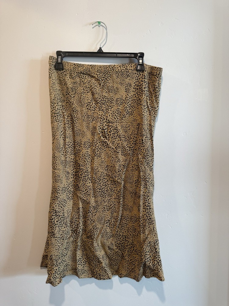 Gap Tan Animal Print Skirt L