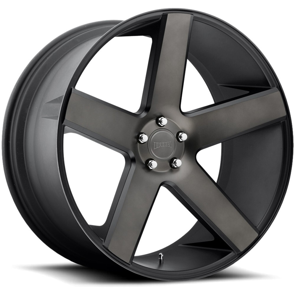 22x8.5 +38 DUB 1PC S116 Baller 5x4.5 Matte Black Dbl Dark Tint Wheels (Set of 4)