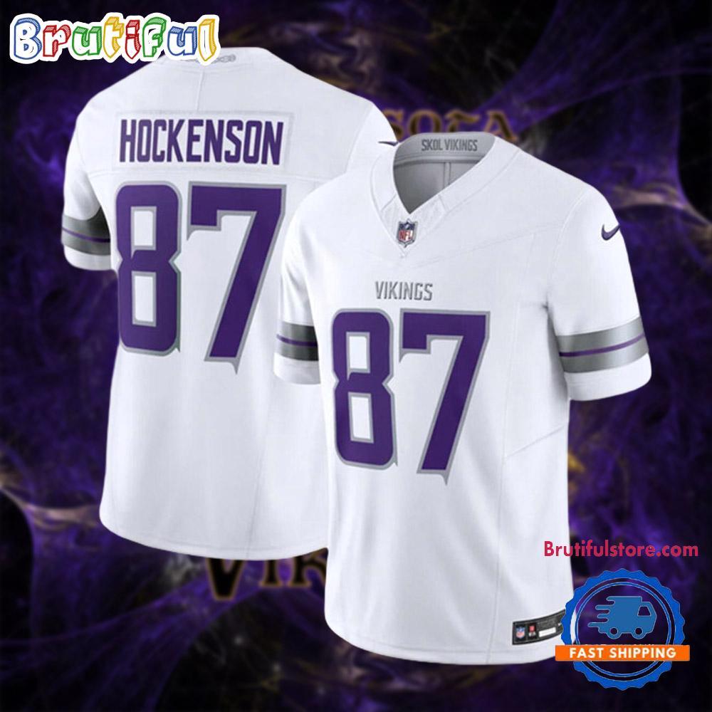 Minnesota Vikings TJ Hockenson Winter Warrior Limited Football Jersey #87
