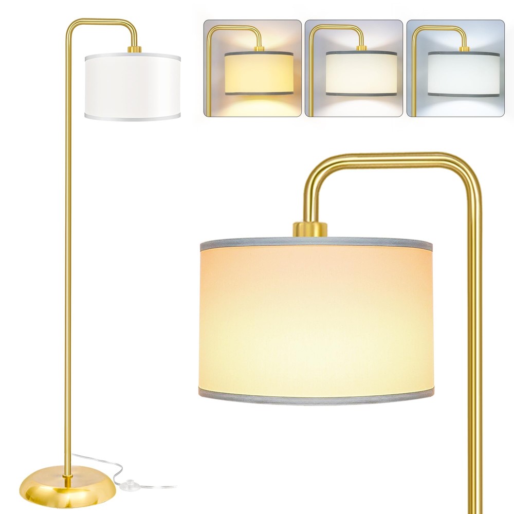 Upgraded LED Floor Lamp for Living Room with 3 Color Temperatures and Remote Control
