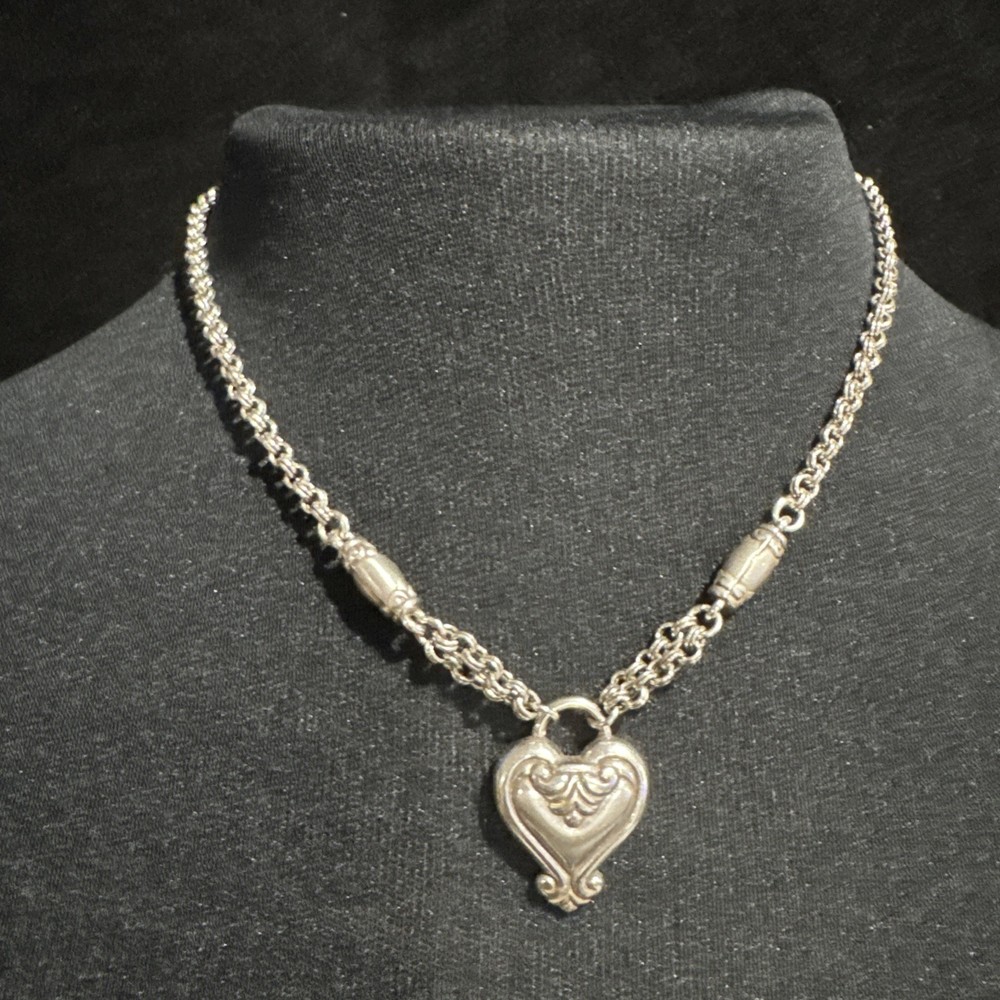 Brighton Blaire Heart Chain Pendant Necklace in Silver Tone
