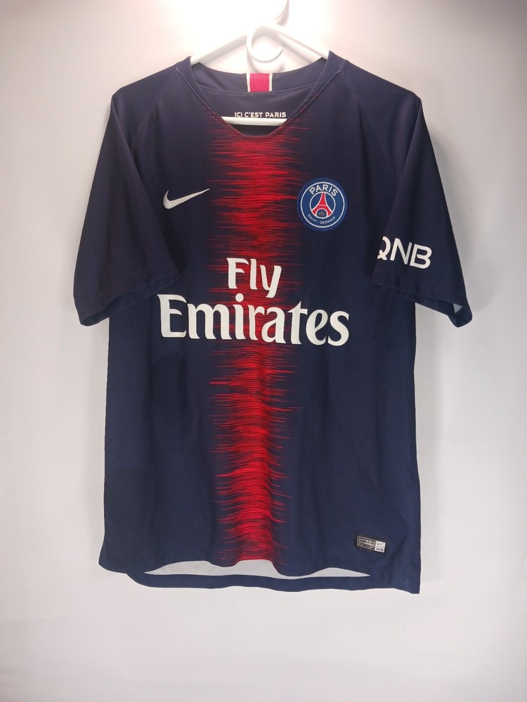 Nike PSG Paris Saint-Germain Home Soccer Football Jersey 2018 2019 Mbappe 7 Sz L