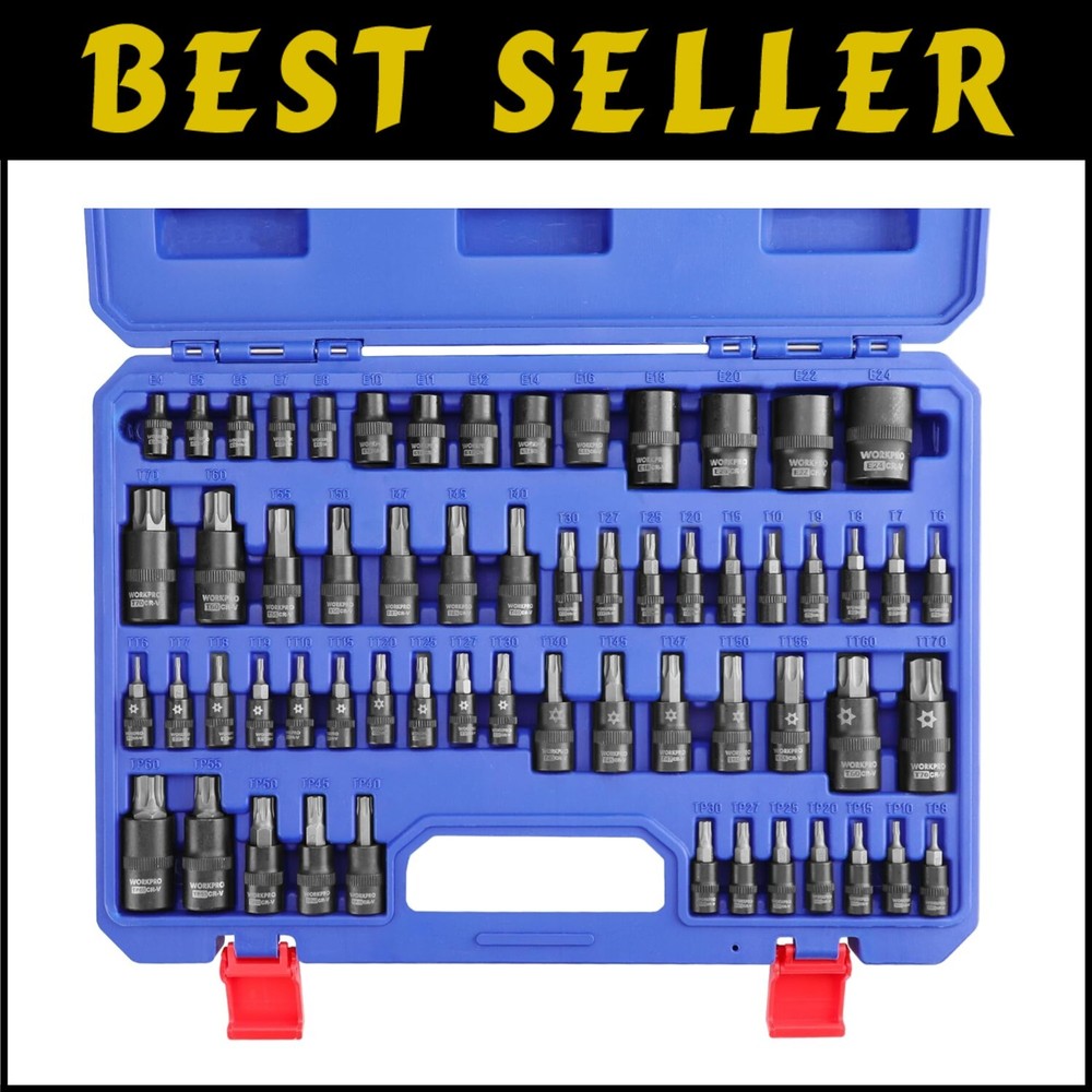60-Piece Torx Socket Set for Auto Repair and DIY Projects - Great Gift Idea