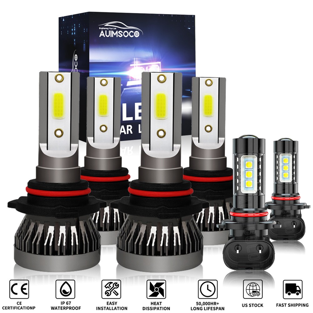 For Toyota Matrix 2003-2008 6x Combo 6000K LED Headlight High&Low Beam Fog Light