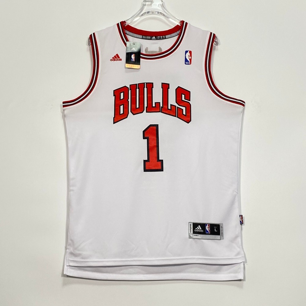 Derrick Rose #1 Basketball White Jersey Sewn Brand New