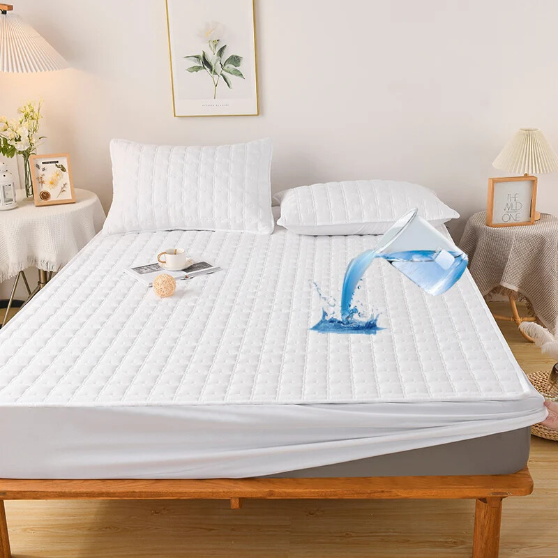 Thick Quilted Breathable Mattress Protector Soft Fitted Bed Sheet Pad  