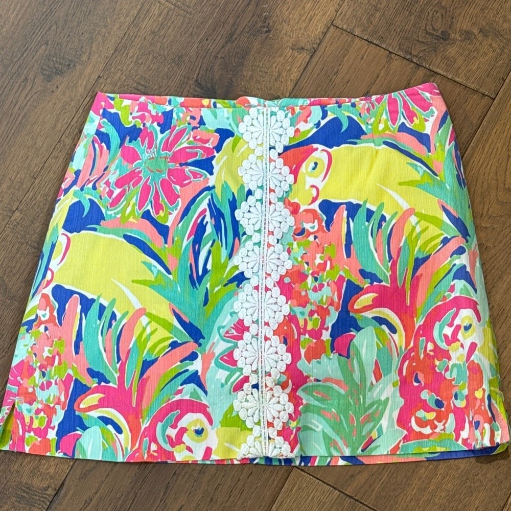 Lilly Pulitzer Rhea Tropical Skort Casa Banana Tropical Resort Vacation Sz 0